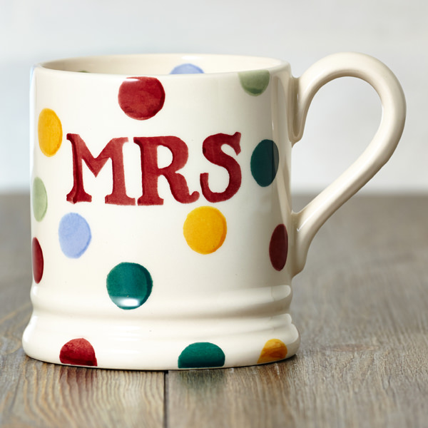 Emma Bridgewater  MR&MRS ポルカ ドット ミスター＆ミセス マグカップ   emma1pod020013