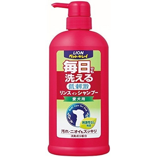 ペットキレイ 毎日でも洗えるリンスインシャンプー愛犬用 ポンプ 550ml