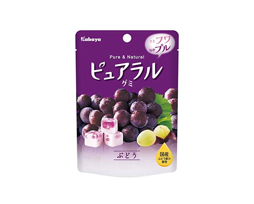 カバヤ　ピュアラルグミ　ぶどう 45g ×8袋