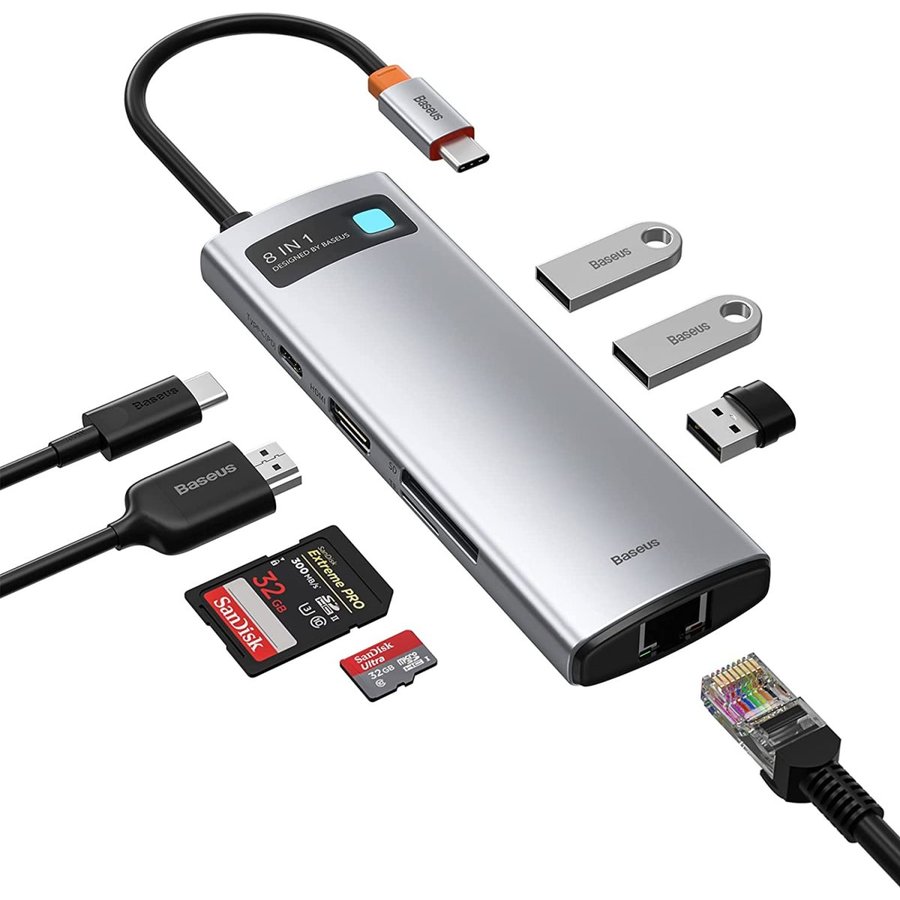 バセウス Baseus 8in1 USB-C PD ハブ