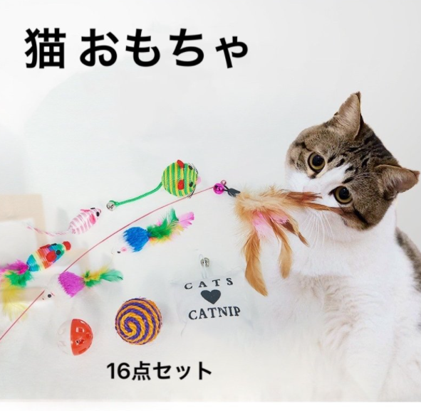 猫用おもちゃ 噛む キャットニップ 遊び 運動不足 ストレス解消 16点セット