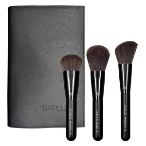 SIXPLUS フェイスブラシ 3本セット(ブラック)