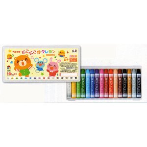 ぺんてる　にこにこクレヨン　紙箱入り　PTCGP3-16