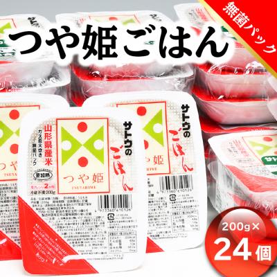 山形県庄内町 山形県産 つや姫ごはん 無菌パック 24個